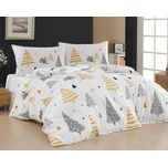 Povlečení Matějovský ALDER, stromy, bílé, flanel premium, 140x200cm + 70x90cm