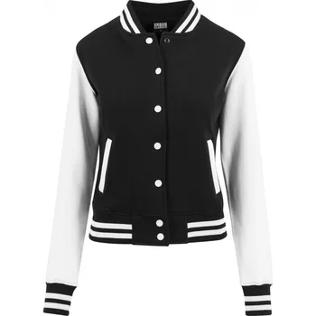 Bunda Urban Classics Ladies 2-tone College Sweatjacket - blk/wht L