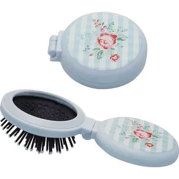 Kosmetické zrcátko GreenGate Kapesní zrcátko s kartáčem Henrietta Blue