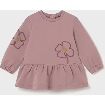 Kojenecké šaty teplé šaty s kytičkou Mayoral 2917-49 velikost 86