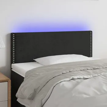 Čelo postele s LED černé 90x5x78/88 cm samet IM_3121510