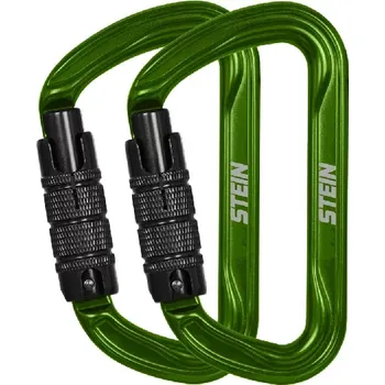 Jištění Karabina STEIN SECURA D-SHAPE ALU - 2Pack zelená