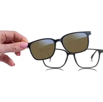 Sluneční brýle Zepter brýle Hyperlight Halo Black Outdoor Clip-On Mirror + dárky