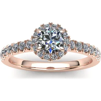 Prsten Prsten s brilianty P072 Materiál: Červené zlato 14kt, Velikost: 50