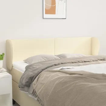 Čelo postele typu ušák krémové 147x23x78/88 cm umělá kůže IM_3116956