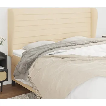 Čelo postele typu ušák krémové 183x23x118/128 cm textil IM_3118115