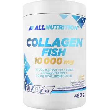 Kloubní výživa Rybí kolagen ALLNUTRITION Collagen fish 10 000 mg 480 g pomeranč (příchuť)