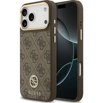 Náhradní díl pro mobilní telefon Kryt Guess pro iPhone 17 Pro Max s MagSafe Guhmp17Xp4Grmdew (Pu W/ 4G Strass Logo) Brown