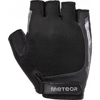 Cyklistické rukavice Cyklistické Rukavice Krátké Bez Prstů Černé Na Suchý Zip METEOR