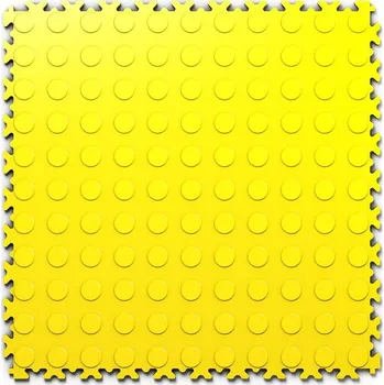 Umělý povrch PVC dlažba Mosolut Machine Industrial+, mince, žlutá