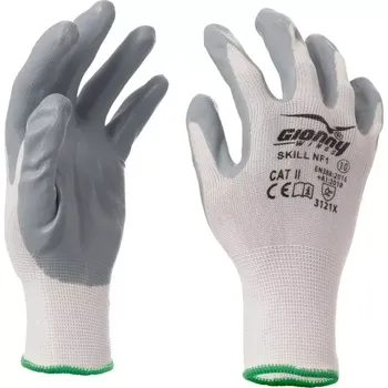 Pracovní rukavice GIONNY SKILL NF1 rukavice povrstvené bílé/šedé - 09