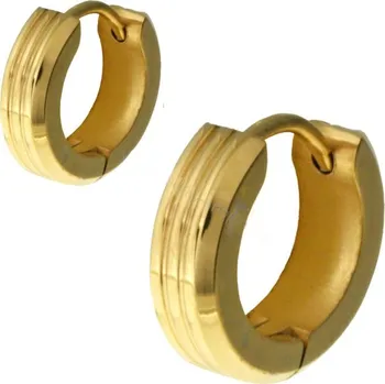 Přívěsek Náušnice kruhy pozlacené (Ocelové náušnice zlacené)