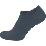 KNITVA Sportovní kotníčkové ponožky hladké DINA - 5 párů šedá tmavá 45
