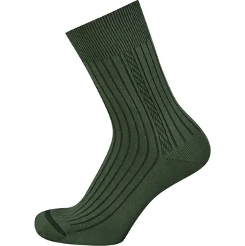 Pánské ponožky KNITVA Pánské bavlněné ponožky KAREL - 10 párů zelená tmavá 38