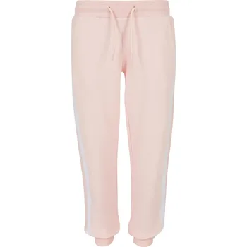 Chlapecké kalhoty Dětské tepláky URBAN CLASSICS UCK2453 PINK/WHITE/PINK 146/152