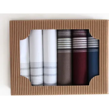 Látkový kapesník ETEX Pánské látkové kapesníky v dárkové krabičce M2 - 6 kusů