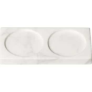 Úložný box Crushgrind, Podložka pod mlýnky Tabletopper mramorová 15 cm bílá - Formadore