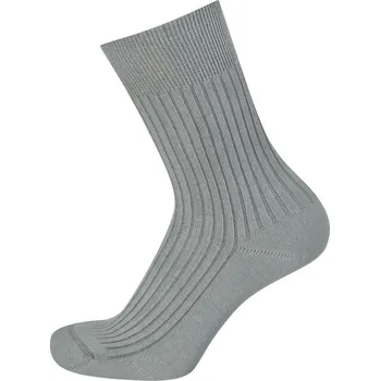 Pánské ponožky KNITVA Klasické bavlněné ponožky FAJAN - 5 párů šedá světlá 45