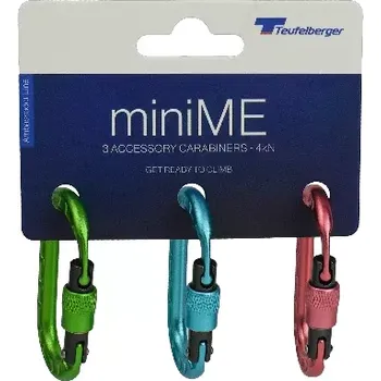 karabina Karabina TEUFELBERGER miniME SCREW 3Pack zelená/modrá/růžová