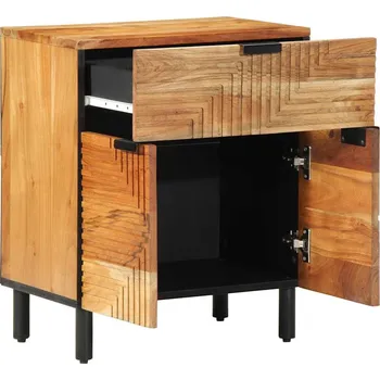 Noční stolek Noční skříňka Hnědá 50 x 33 x 60 cm Masivní akáciové dřevo IM_4017767