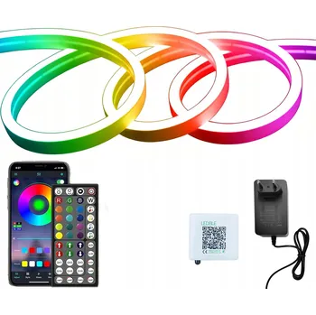 LED osvětlení LED pásek RGB 5m VENKOVNÍ VODĚODOLNÝ IP65 LED diody 5050 24V SILNÝ BLUETOOTH