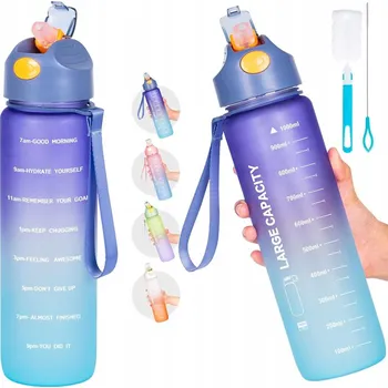 Láhev Láhev na vodu s motivační odměrkou Barvy: zelená