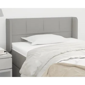 Čelo postele typu ušák světle šedé 103x16x78/88 cm textil IM_3118758