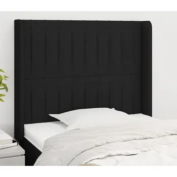 Čelo postele typu ušák černé 93x16x118/128 cm textil IM_3119802