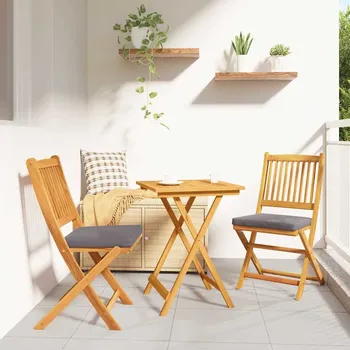 Zahradní sestava Zahradní bistro set 3 pcs Hnědá Masivní akátové dřevo IM_42000952