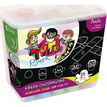 Balení kříd na malování Křída Chodníková neon Tytus 15ks FIORELLO