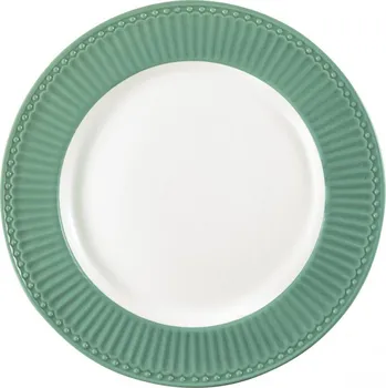 Talíř GreenGate Porcelánový jídelní talíř Alice Dusty Green