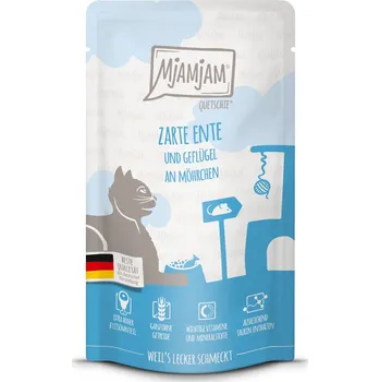 Krmivo pro kočku 12x125g MjAMjAM Quetschie - kachna a drůbež