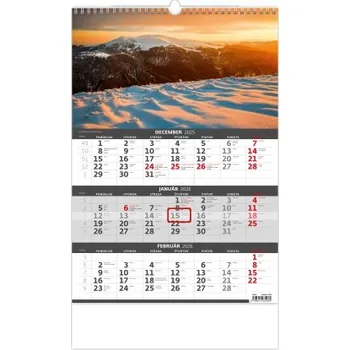 Kalendář Slovensko – 3mesačné slovenský nástěnný kalendář 2026 N320-26 Nižší cena pro více kusů!