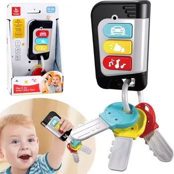 Hračka pro nejmenší Interaktivní dětské autoklíče s dálkovým ovládáním se zvuky a melodiemi