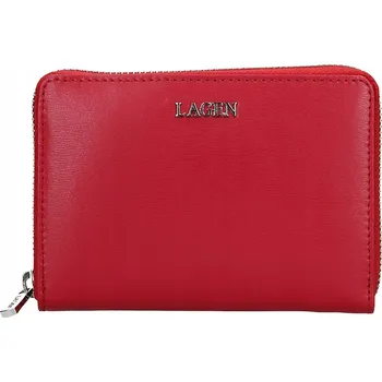 Peněženka Lagen dámská peněženka z pravé kůže červená