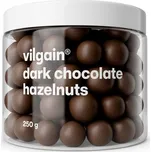 Vilgain Lískové ořechy v čokoládě –⁠ ručně sbírané ořechy zalité vrstvou čokolády, bez leštících látek, vyráběno v malých šaržích pro maximální čerstvost - hořká čokoláda 250 g