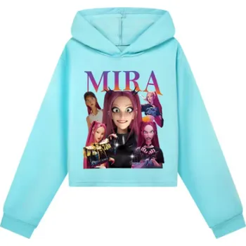 Chlapecký svetr KPop Demon Hunters (Lovkyně démonů) KPop Demon Hunters - kratší dívčí mikina (mix barev) Barva: modrá (4), Velikost: 150