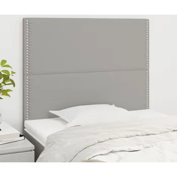 Čelo postele světle šedé 90x5x118/128 cm látkové IM_3116174