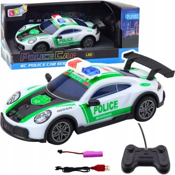 RC model auta Sportovní policejní auto na dálkové ovládání RC Drift, LED světla, měřítko 1:22