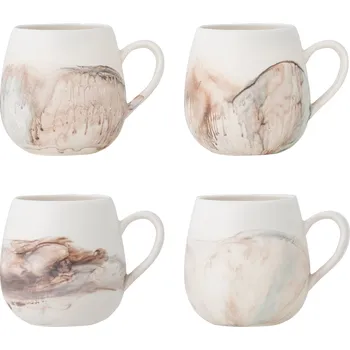 Bloomingville, Hrnky Lyre 250 ml, béžové, 4 ks - Formadore