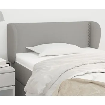 Čelo postele typu ušák světle šedé 103x23x78/88 cm textil IM_3116994