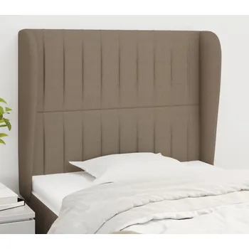 Čelo postele typu ušák taupe 103x23x118/128 cm textil IM_3118188