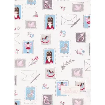 Utěrka GreenGate Kuchyňská utěrka Xmas Letter White