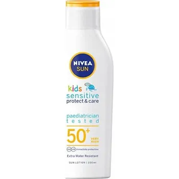 Přípravek na opalování Opalovací balzám NIVEA Sun Sensitive Protect SPF 50, 200 ml