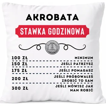 Obraz Polštář Acrobat jako Dárek s potiskem Bílý PoliDraw