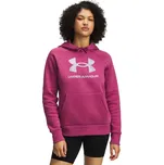 Dámská mikina Under Armour Rival Fleece Shimmer Hoodie Fuchsia Dusk XS