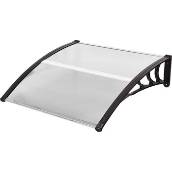 Stříška nad vchodové dveře Plastová vchodová stříška ve více velikostech a barvách - 120x90 cm, černá