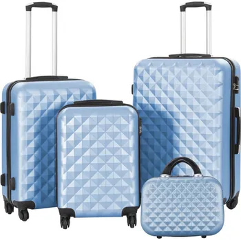 Sada cestovního kufru s kosmetickou taštičkou ve více barvách-ocelově modrá