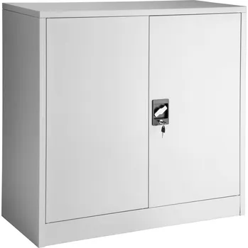 Kartotéka TecTake GmbH 402486 kovová archivační skříň na spisy 3 přihrádky 90x40x90 cm - šedá