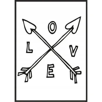 Obraz PLAKÁT V RÁMU A4 cm Láska PD030